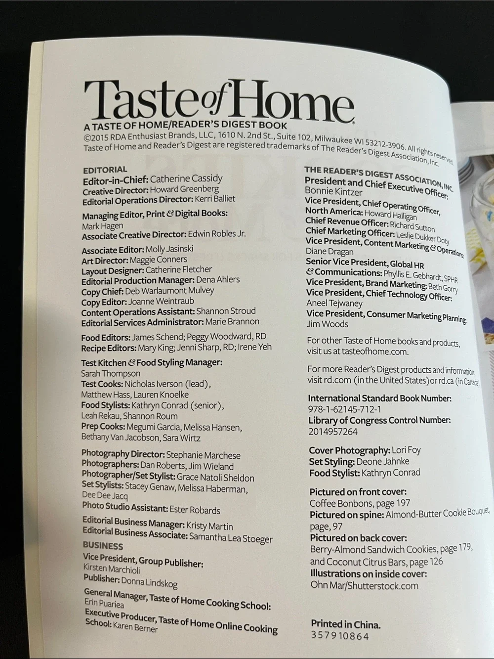 Taste of Home Cookies Bars & More Cookbook